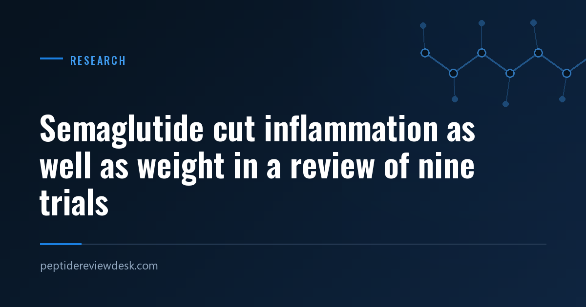 Semaglutide cut inflammation as well as weight in a review of nine trials