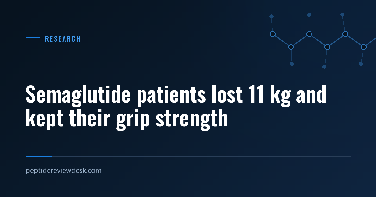 Semaglutide patients lost 11 kg and kept their grip strength