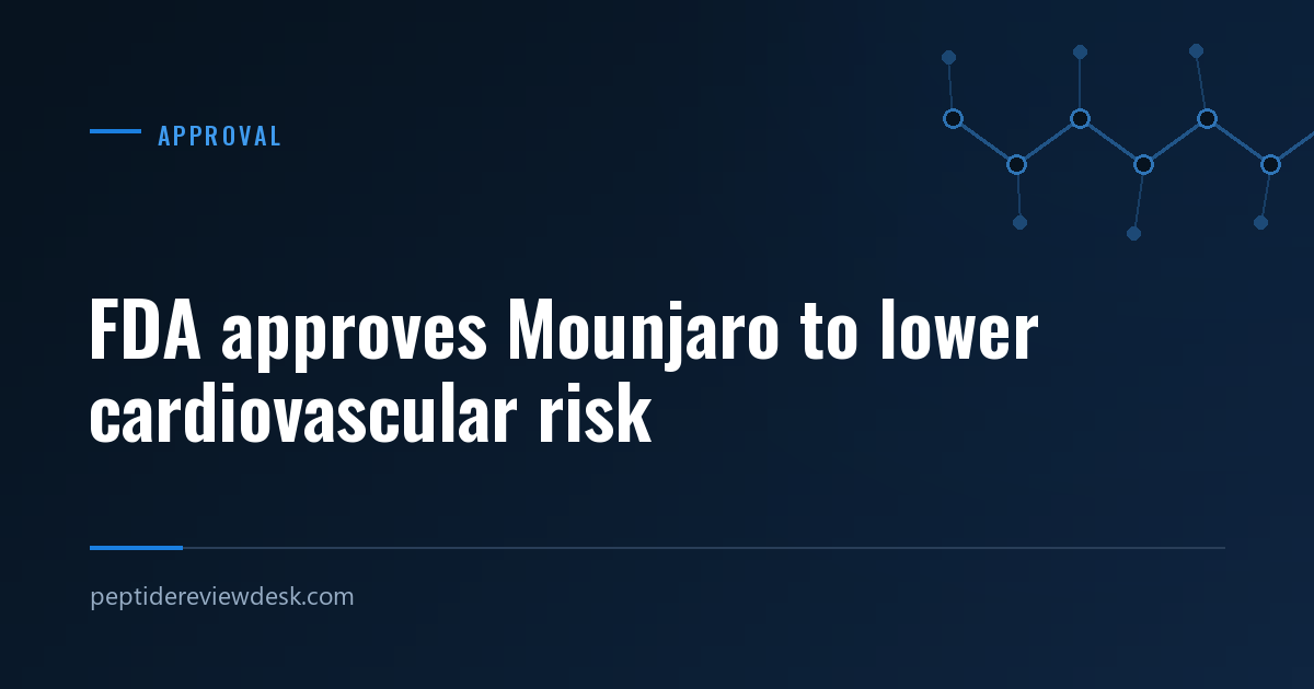 FDA approves Mounjaro to lower cardiovascular risk