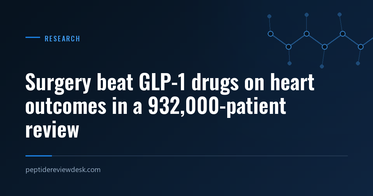 Surgery beat GLP-1 drugs on heart outcomes in a 932,000-patient review