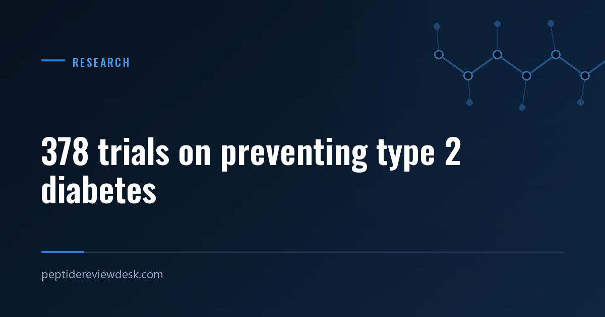 Network meta-analysis of 378 trials on preventing type 2 diabetes
