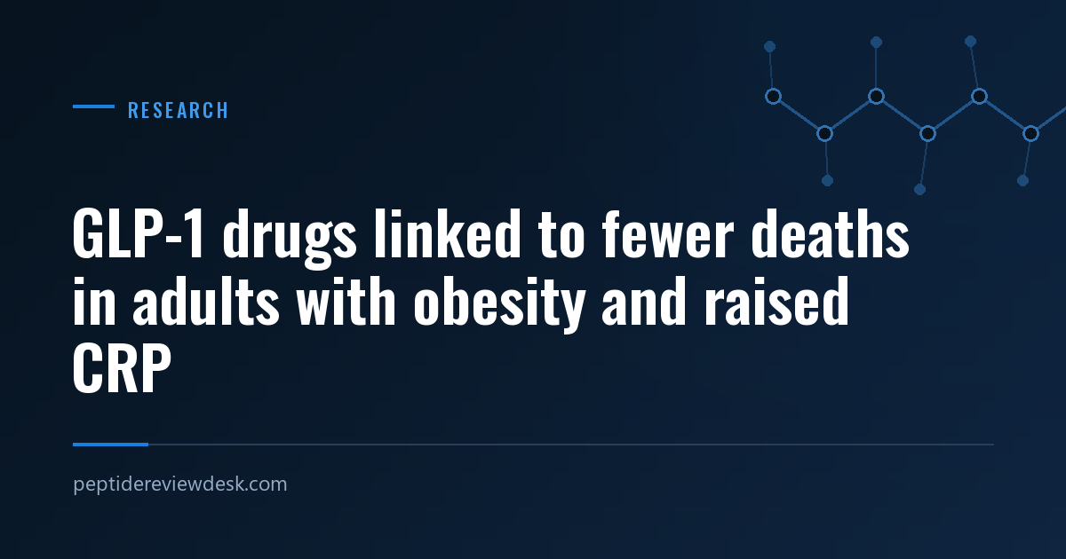 GLP-1 drugs linked to fewer deaths in adults with obesity and raised CRP