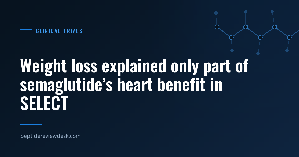 Weight loss explained only part of semaglutide’s heart benefit in SELECT