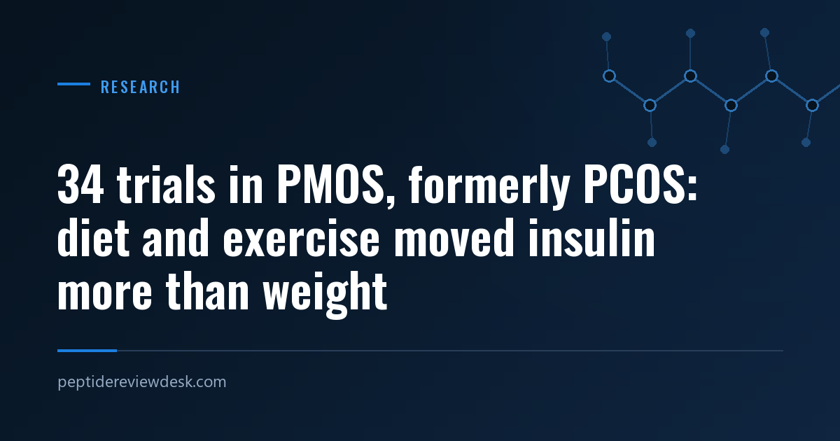 34 trials in PMOS, formerly PCOS: diet and exercise moved insulin more than weight