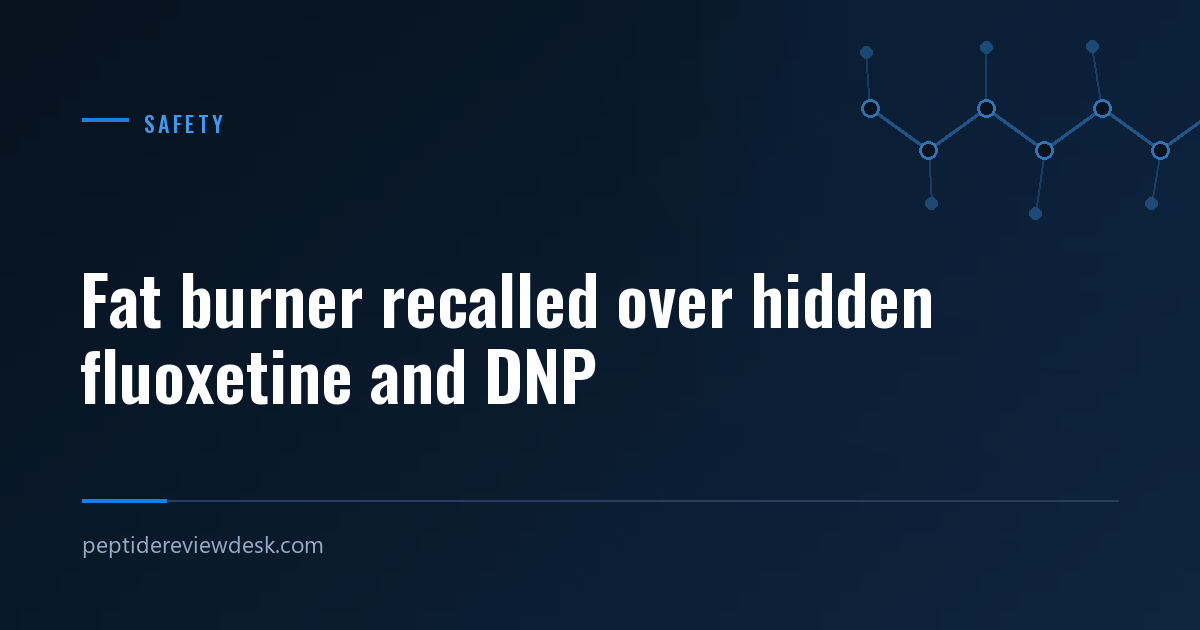 Peptide Review Desk safety report: fat burner recalled over undeclared fluoxetine and DNP