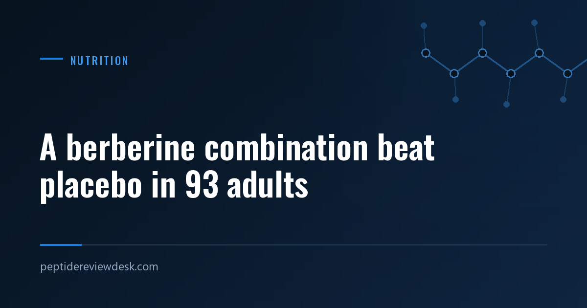 A berberine combination beat placebo in 93 adults
