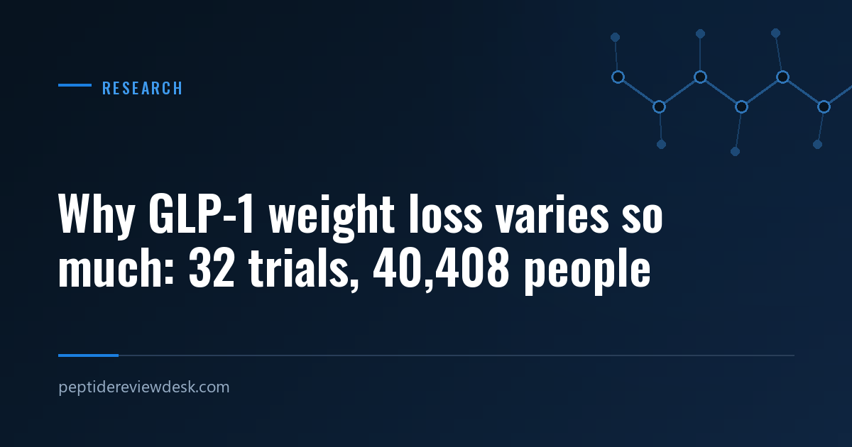 Why GLP-1 weight loss varies so much: 32 trials, 40,408 people