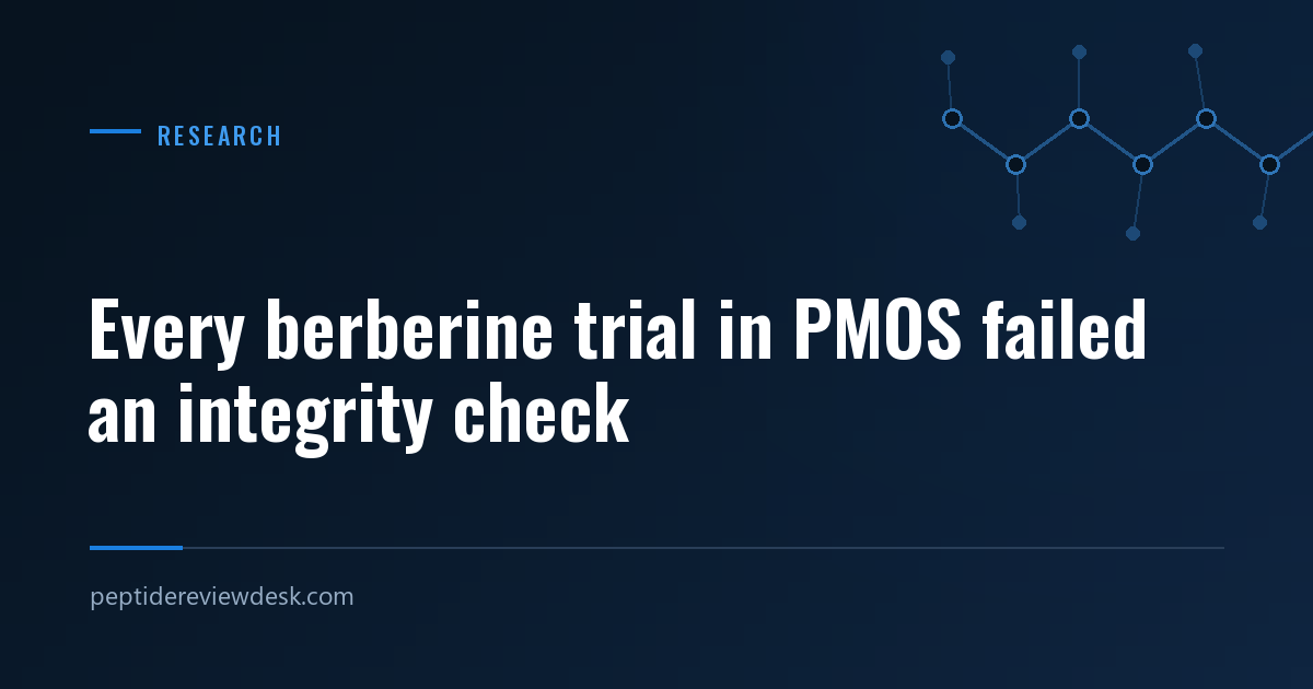 Every berberine trial in PMOS failed an integrity check