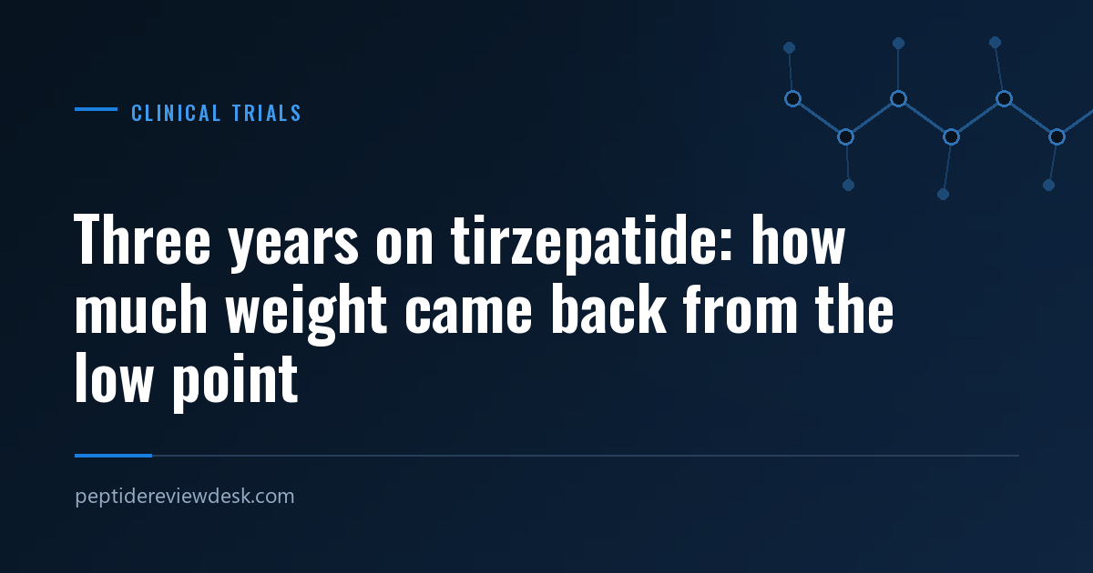Three years on tirzepatide: how much weight came back from the low point