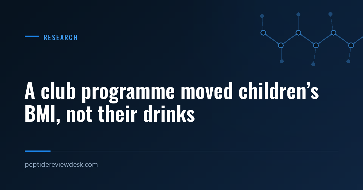 A club programme moved children’s BMI, not their drinks